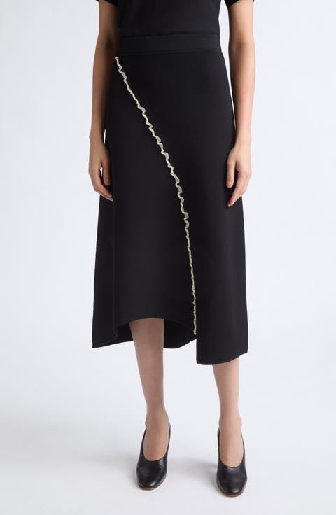 Felix Asymmetric Ruffle Trim Skirt