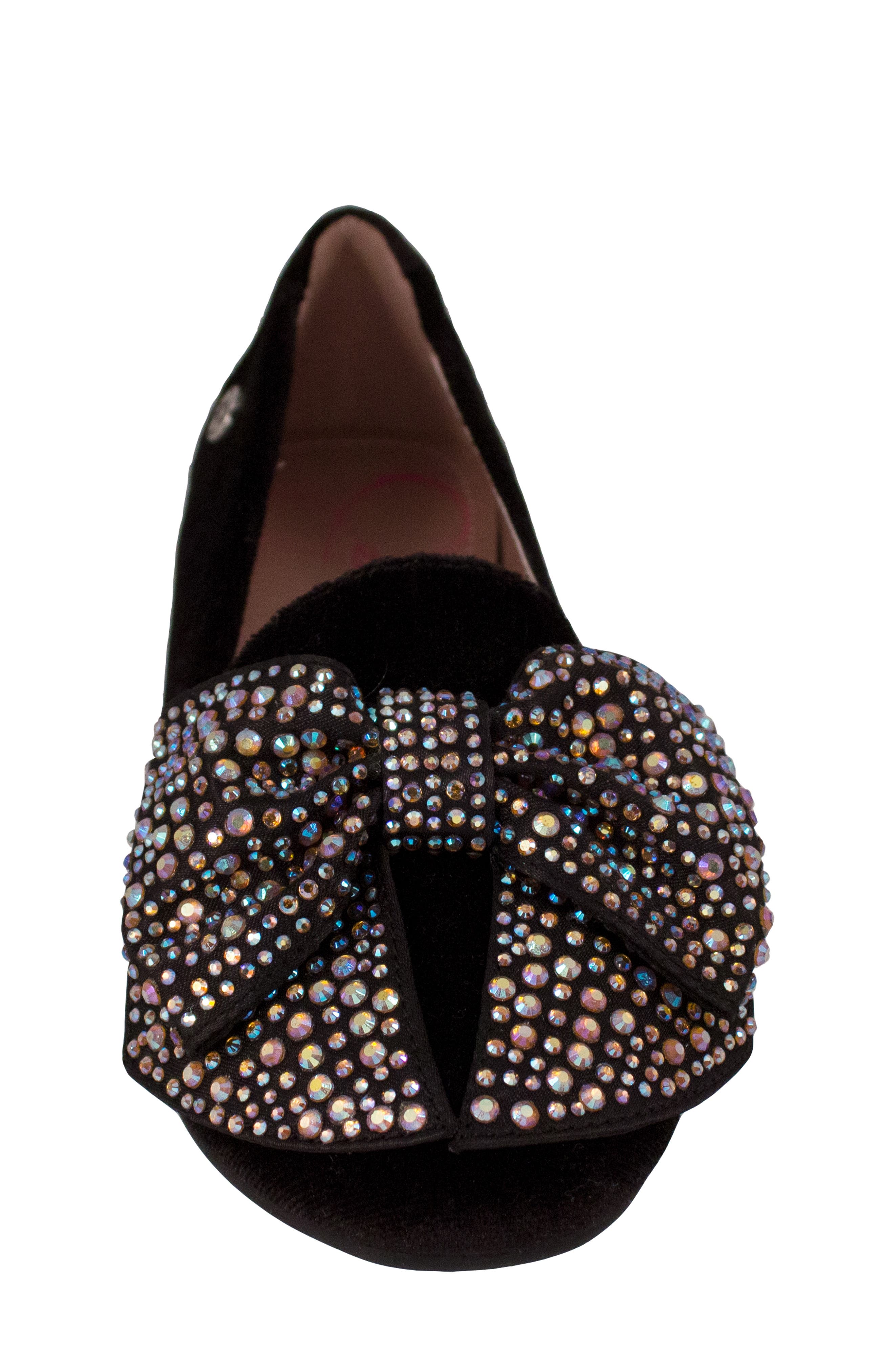 Jessica Simpson Crystal Bow Flat, Alternate, color, 