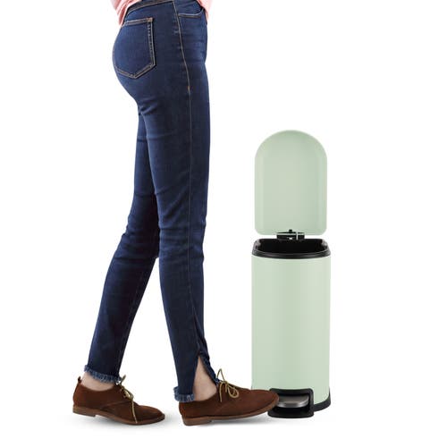Happimess Roland Mini 2.6-gallon Step-open Trash Can In Pistachio Gereen