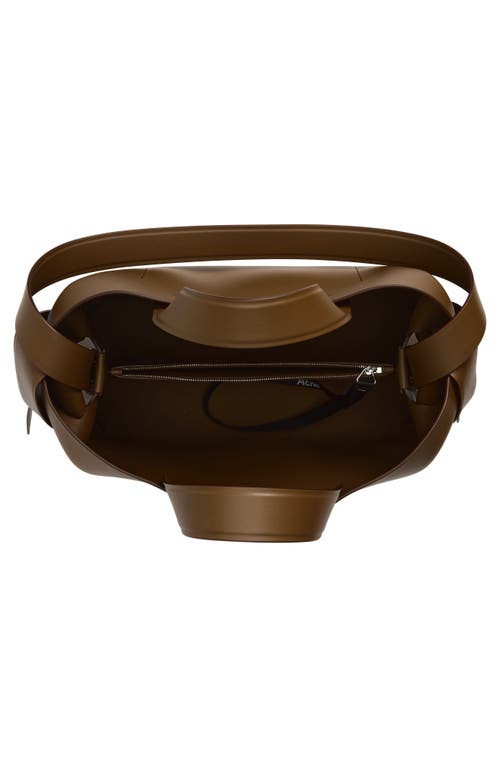 Acne Studios Womens Camel Brown Musubi Leather Tote Bag