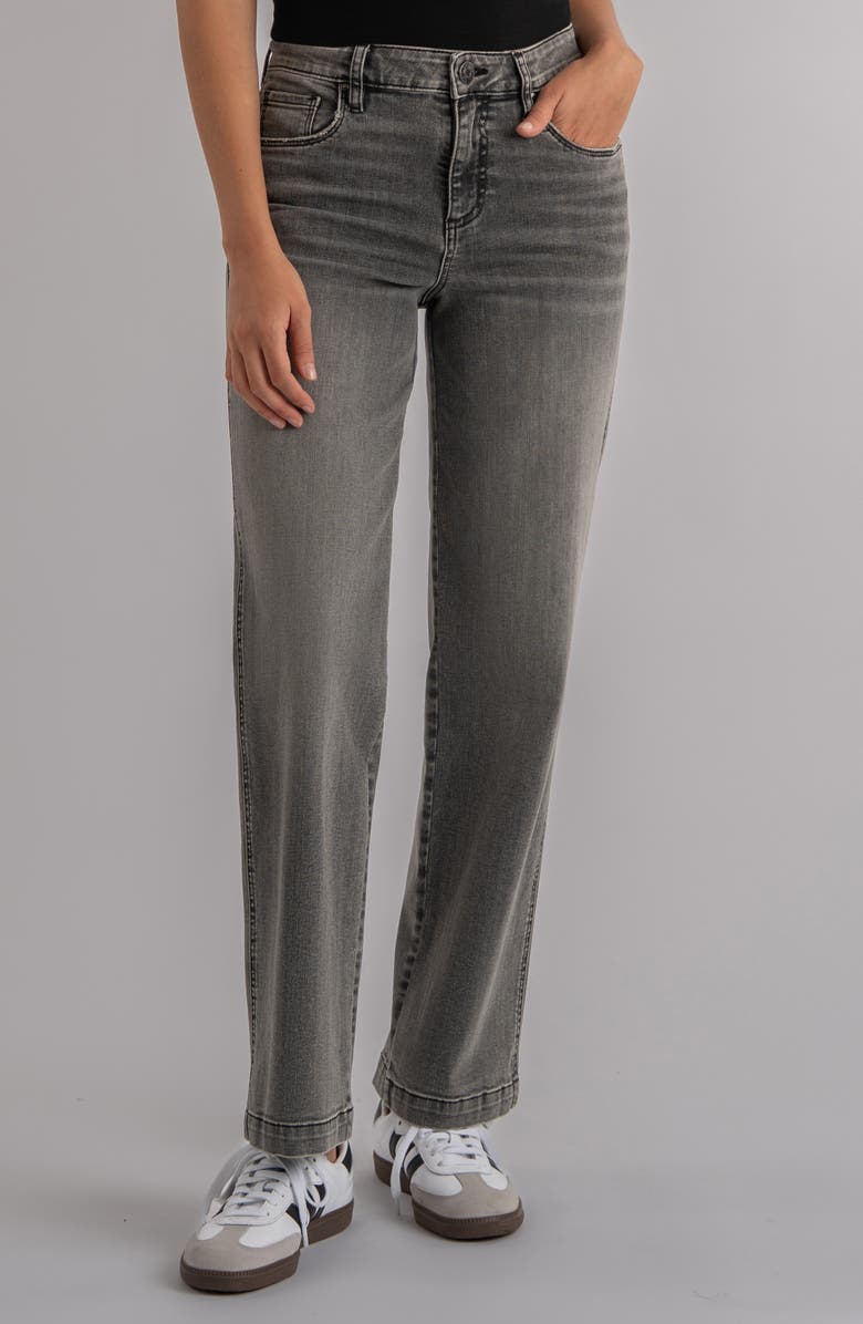 KUT from the Kloth Pattie High Waist Straight Leg Jeans, Main, color, Acquainted