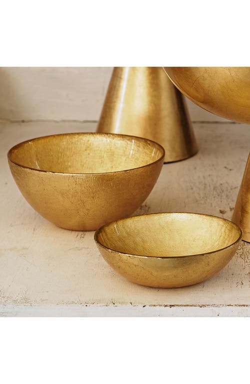 Vietri Moon Glass Small Deep Bowl In Gold