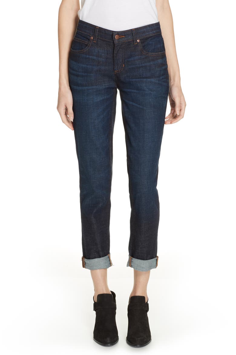 Organic Cotton Boyfriend Jeans, Main, color, UTILITY DENIM