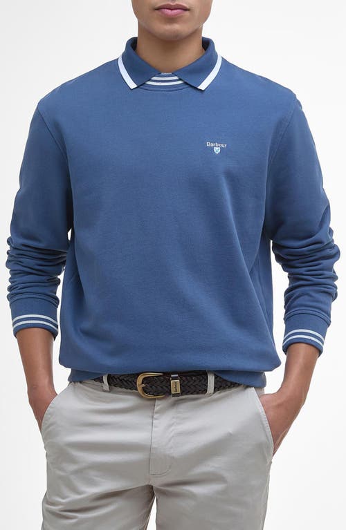 BARBOUR BARBOUR ROSFORD TIPPED COTTON CREWNECK SWEATSHIRT 