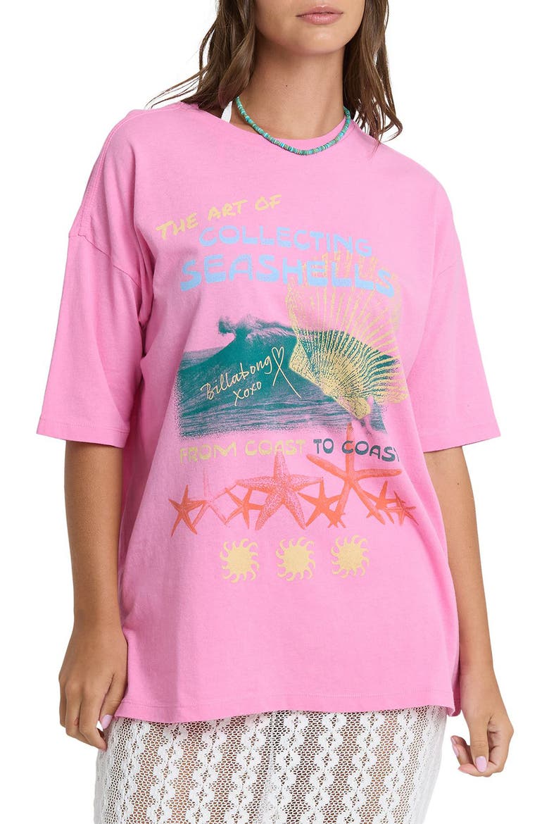 Distant Stars Graphic T-Shirt, Main, color, PARTY PINK