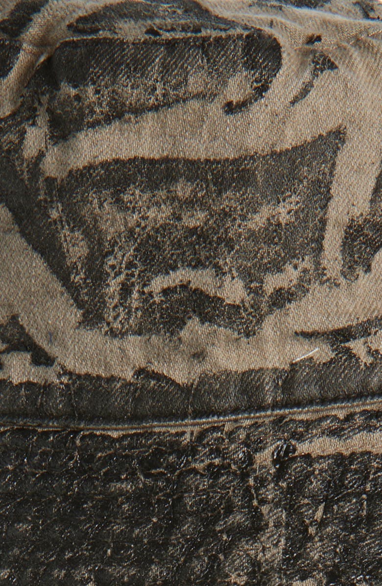 Rick Owens DRKSHDW Gilligan Cotton Poplin Bucket Hat, Alternate, color, Black Washed Foil