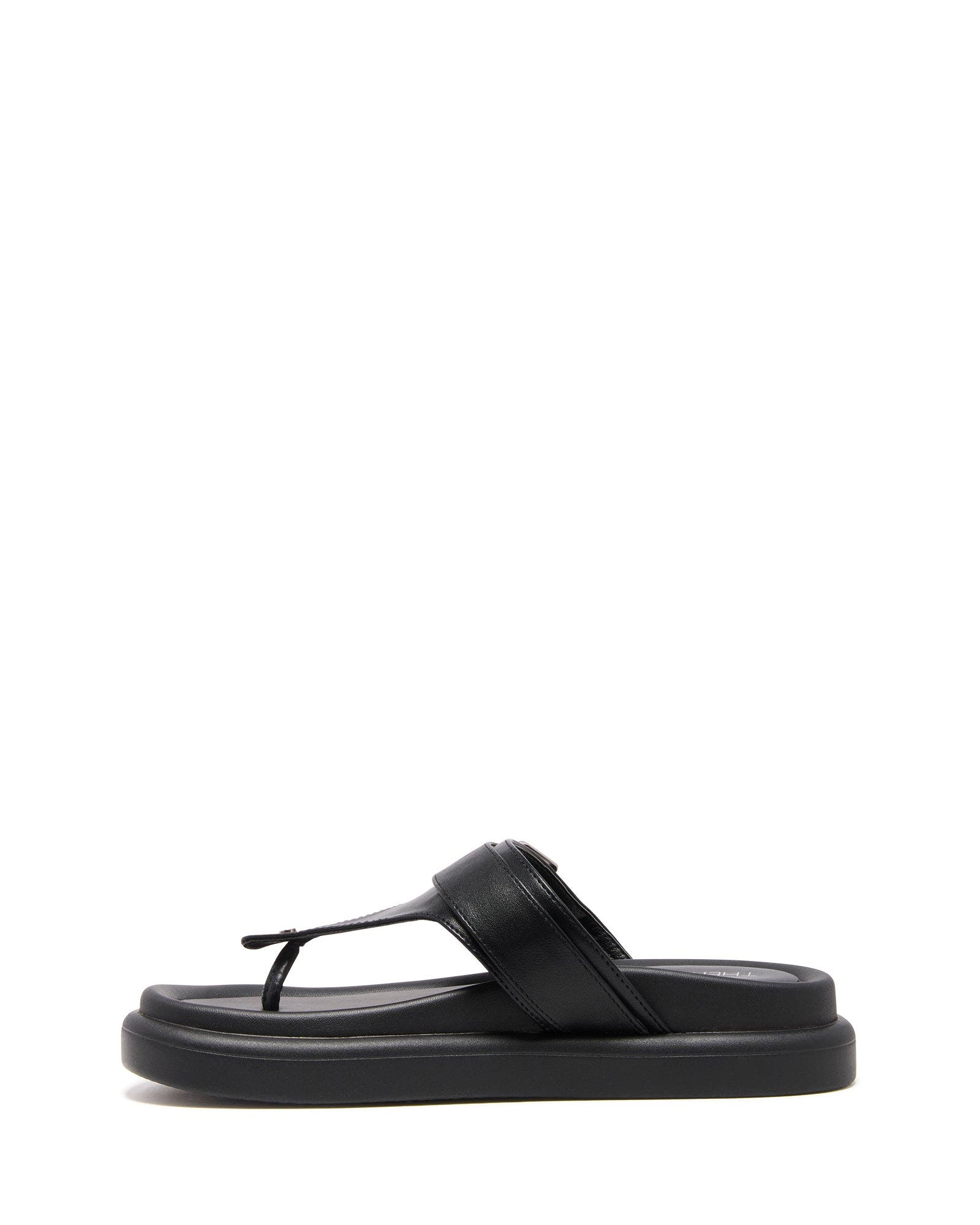 Palloma Open Round Toe Sandal, Alternate, color, BLACK SMOOTH PU