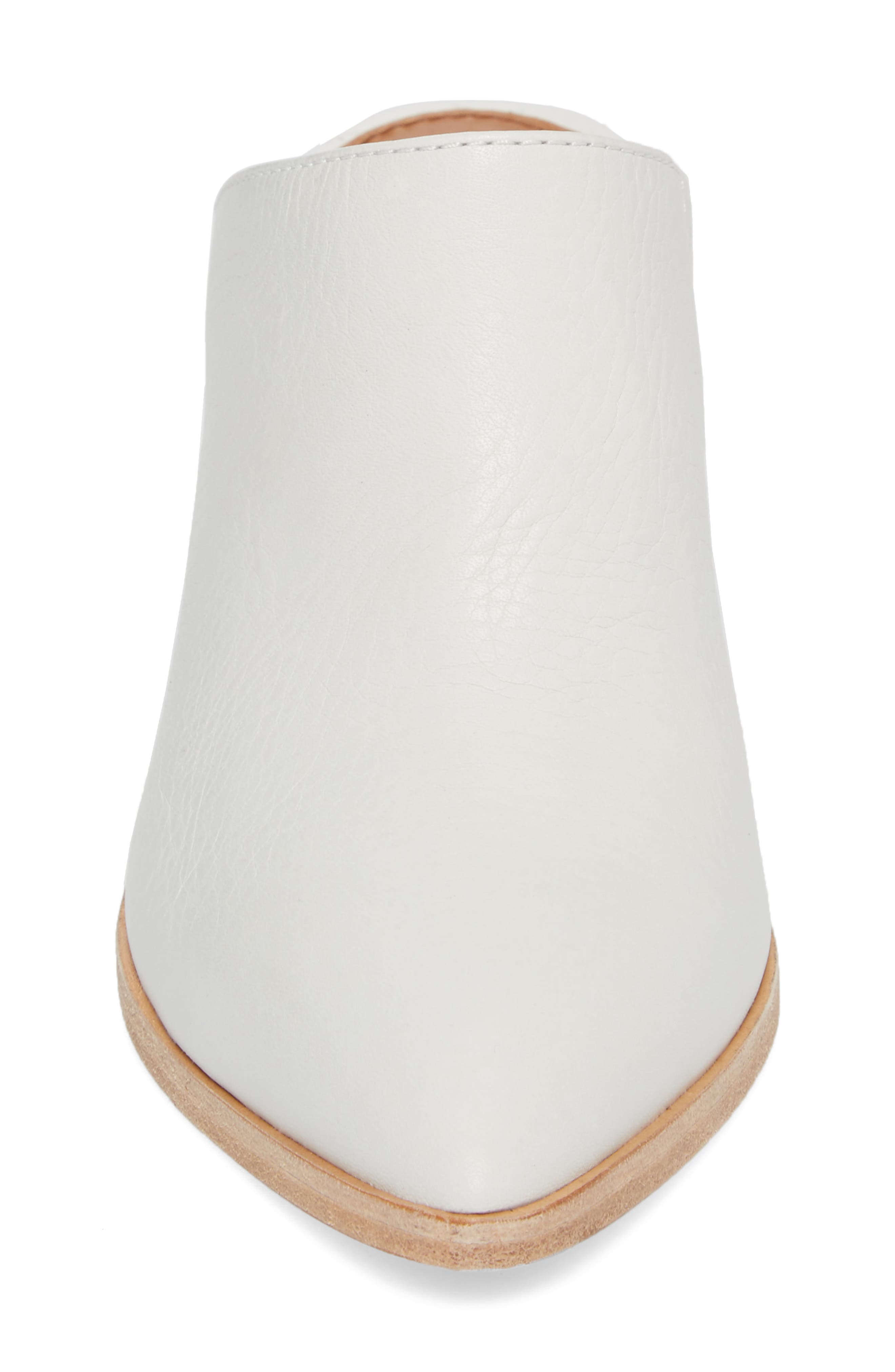 Flynn Mule, Alternate, color, WHITE LEATHER