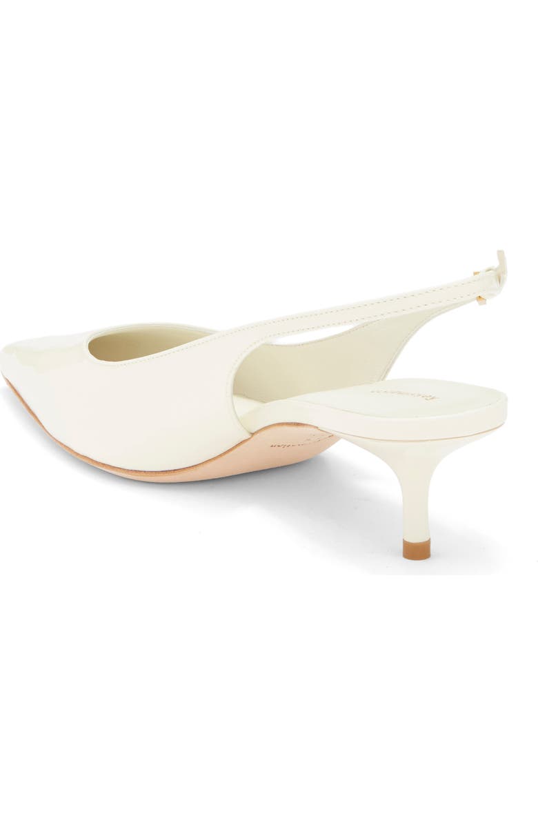 Reformation Wrenley Pointed Toe Slingback Pump, Alternate, color, White Patent