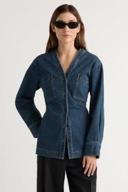 Modern Citizen Emmett Structured-Sleeve Denim Jacket