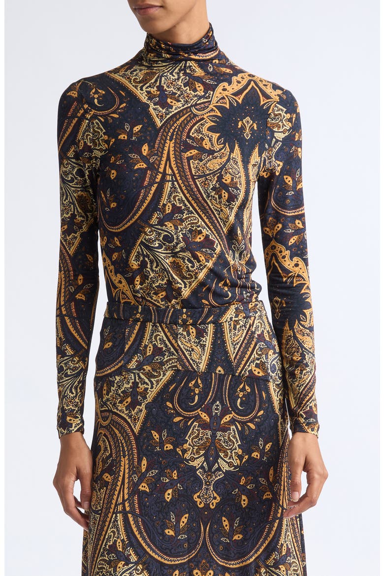 Aurelia Long Sleeve Jersey Top, Main, color, TWILIGHT PAISLEY