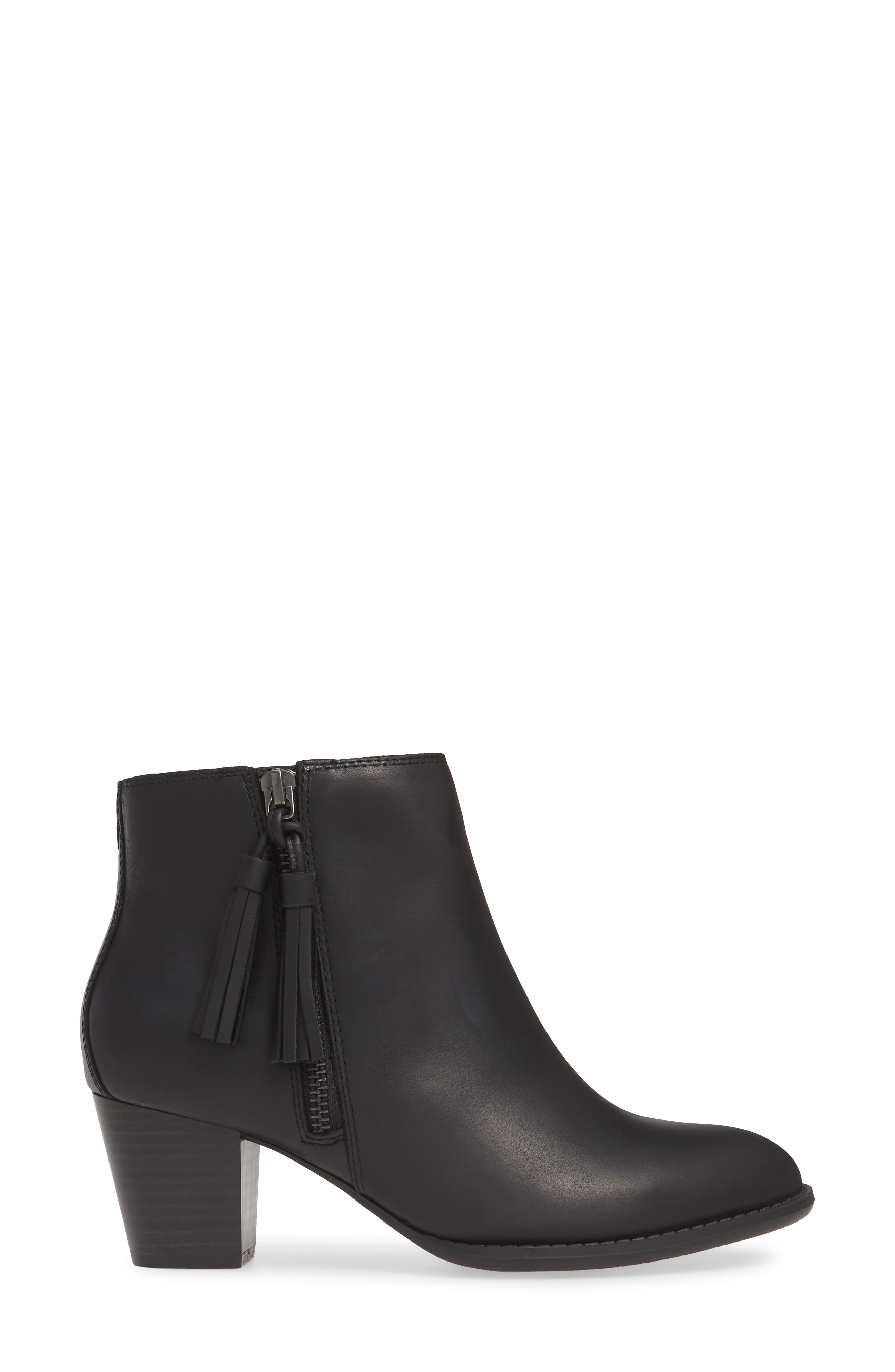 Madeline Bootie, Alternate, color, BLACK LEATHER