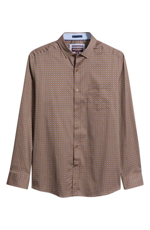 Logan Print Button-Up Shirt