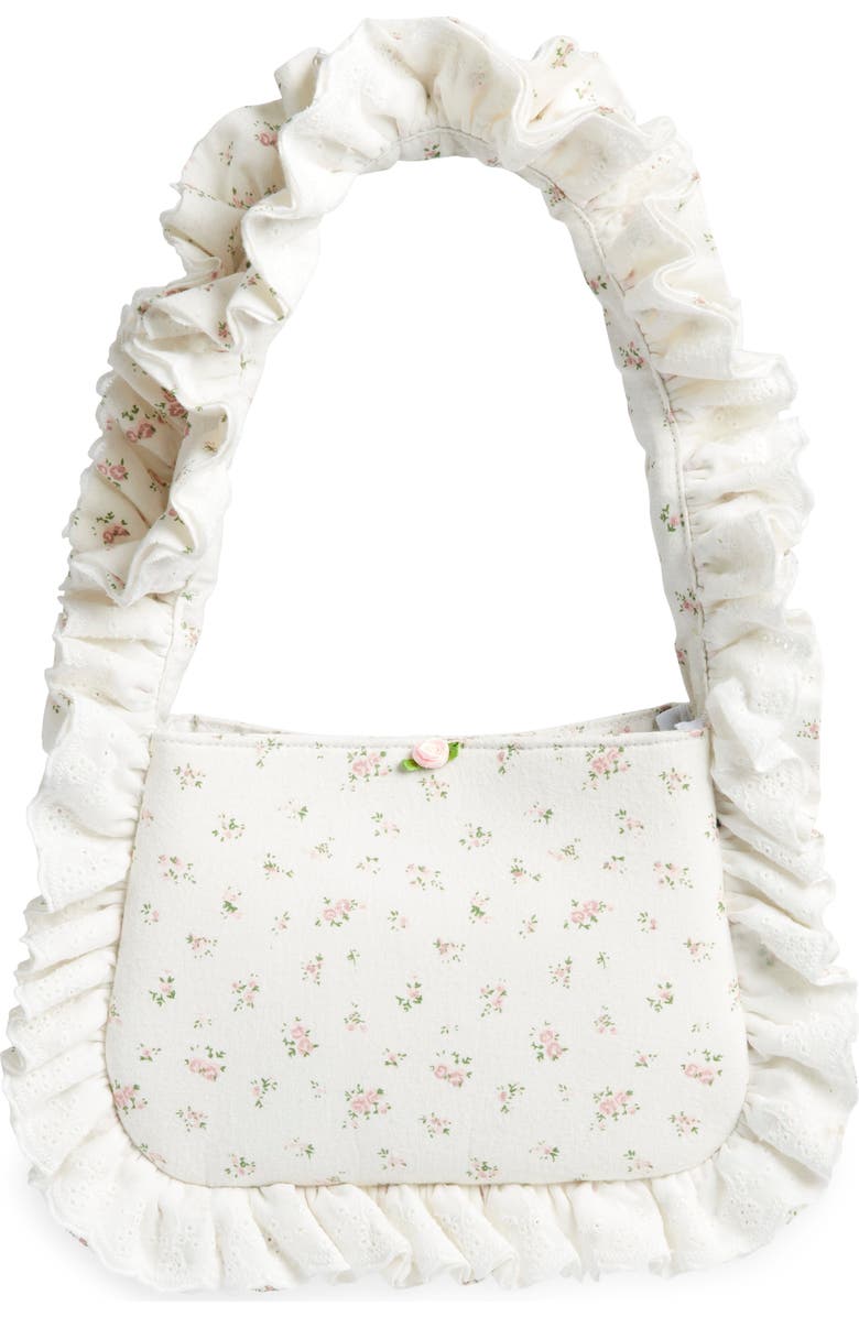 Baggy London Baguette Shoulder Bag, Main, color, White