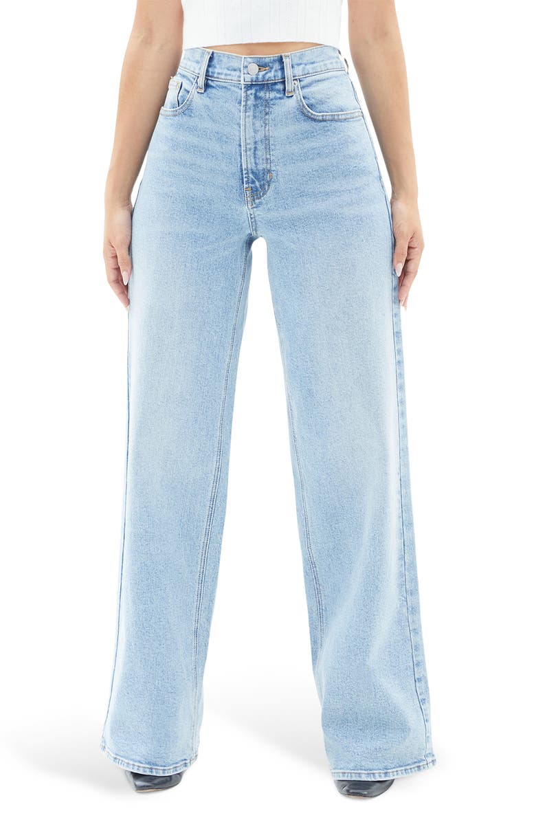 PacSun Patrice Stretch Wide Leg Jeans, Main, color, Medium Indigo