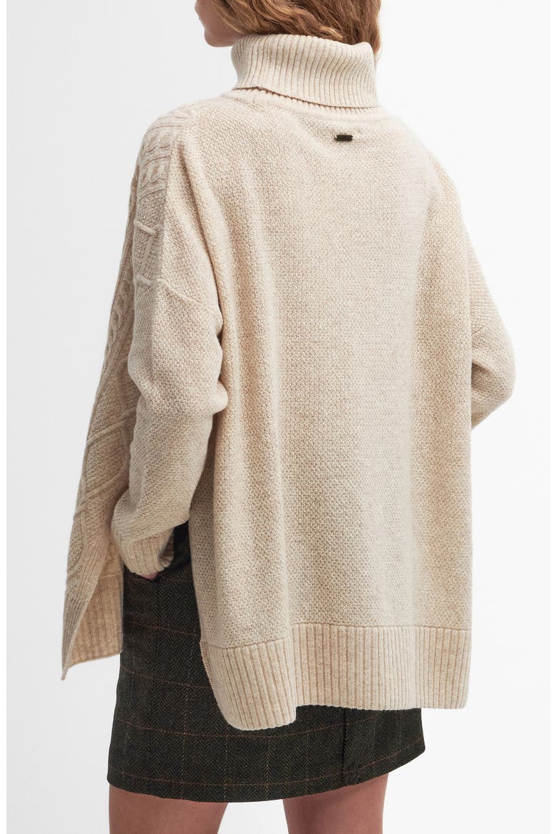 Burne Wool Blend Turtleneck Sweater, Alternate, color, OATMEAL