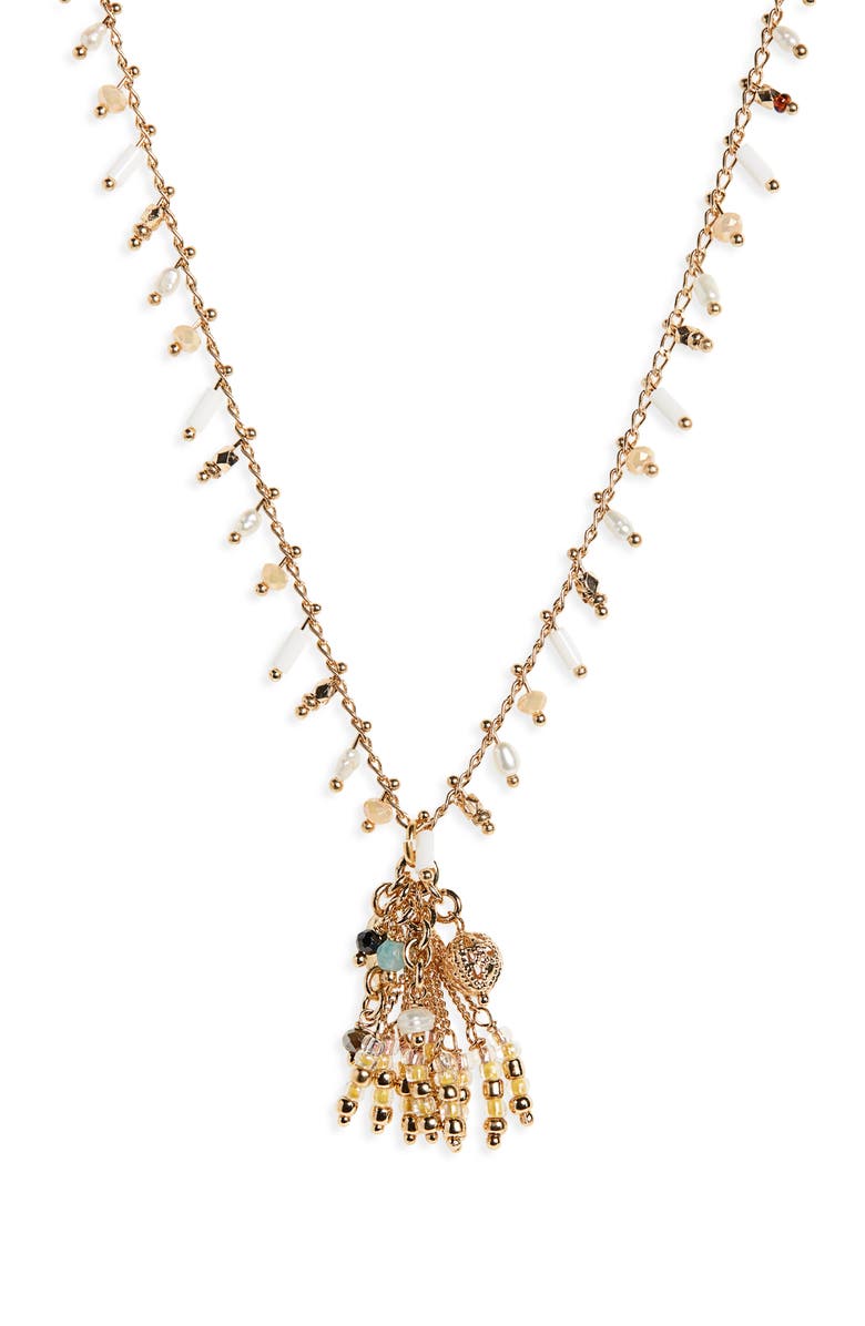 Gas Bijoux Gipsette Beaded Necklace, Main, color,