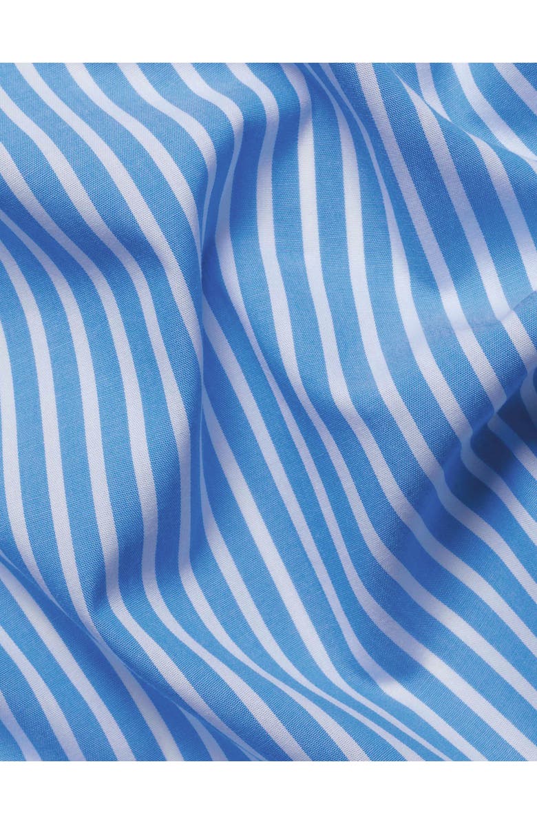 Charles Tyrwhitt Stripe Stretch Washed Poplin Shirt, Alternate, color, Ocean Blue