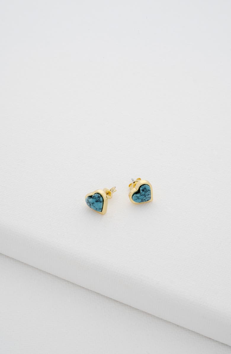 Ted Baker Faris Faceted Stoned Heart Stud Earrings, Alternate, color, 