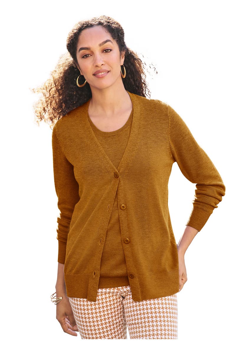 Button Front Cashmere Cardigan, Main, color, CLOVE