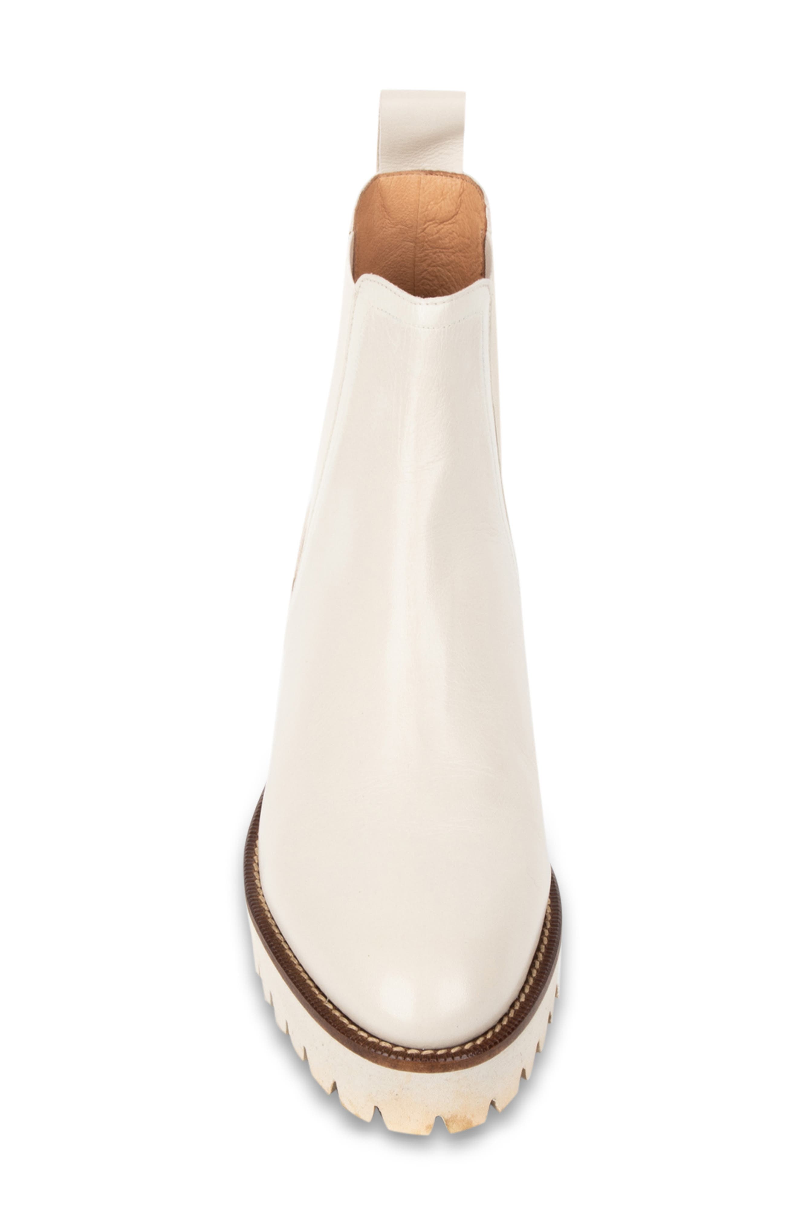Lug Sole Chelsea Boot, Alternate, color, CREAM