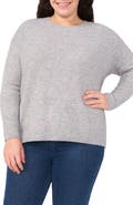 CeCe Elbow Heart Detail Crewneck Sweater
