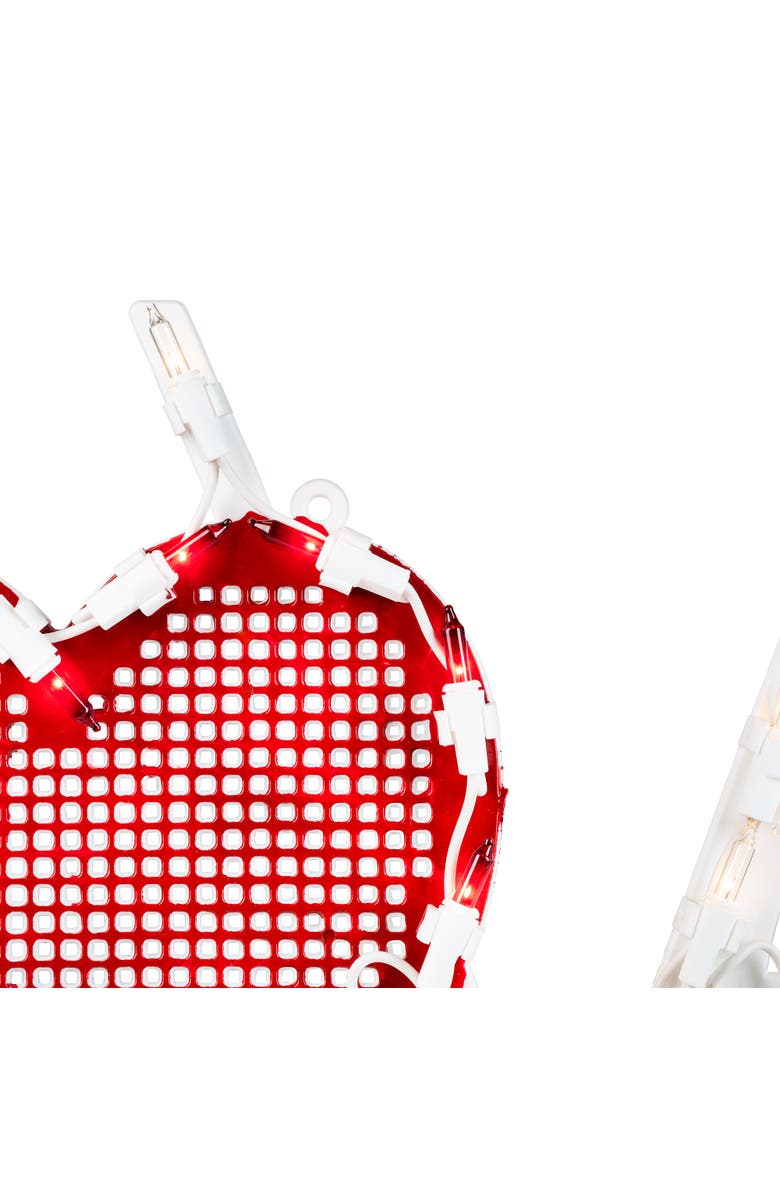 Northlight Lighted "Love" with Heart Valentine's Day Window Silhouette - 17" - White and Red, Alternate, color, 