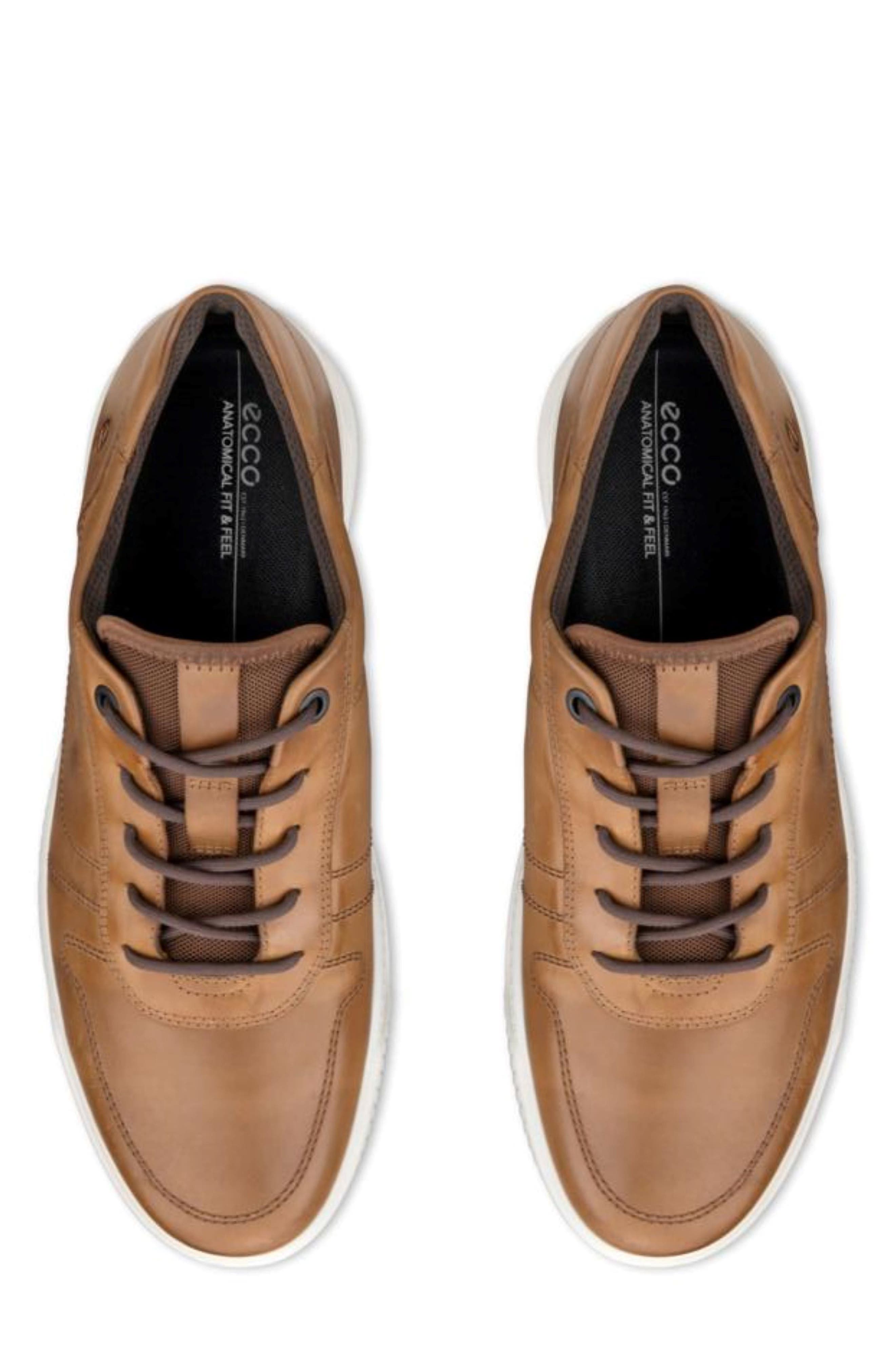 ECCO Byway Camel Leather Sneaker, Alternate, color, 
