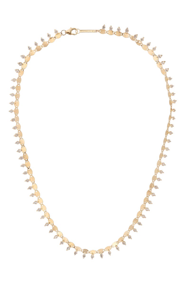 LANA Nude Solo Diamond Collar Necklace, Alternate, color, Yellow Gold