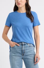 Caslon® Cotton Blend Crewneck T-Shirt