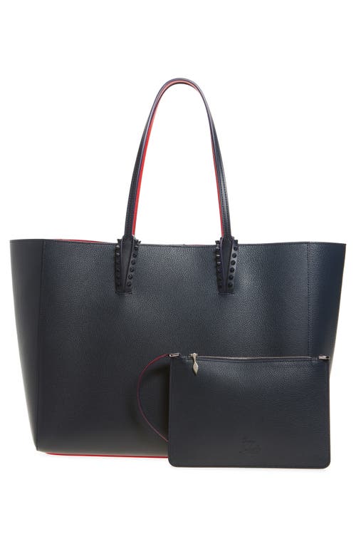 Christian Louboutin Large Cabata Soft Leather Tote Bag In Blue Navy