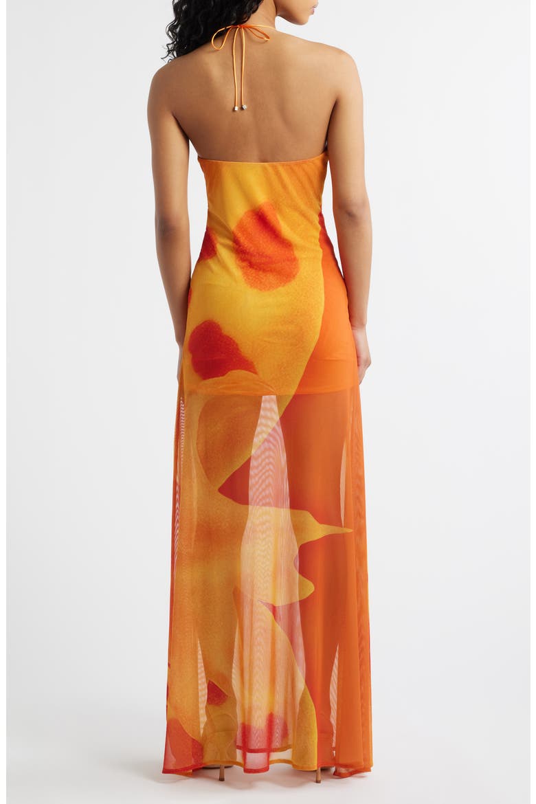 Balita Mesh Maxi Dress, Alternate, color, PEACH