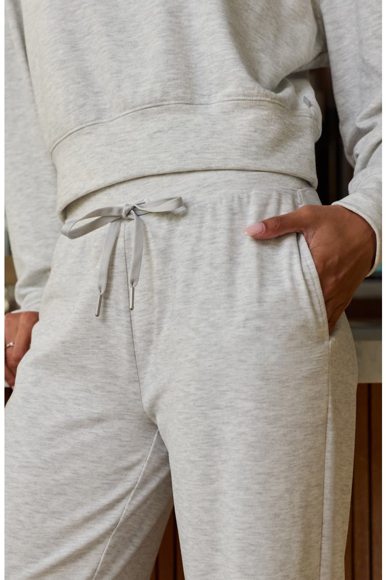 Cloud Sweater Straight Leg Pants, Alternate, color, HEATHER LIGHT GREY