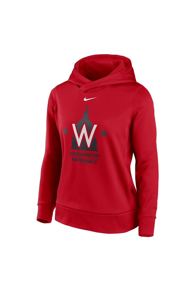 Women's Nike Red Washington Nationals Alternate Logo Performance Pullover Hoodie, Alternate, color, Red