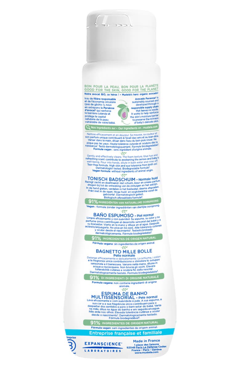 Mustela<sup>®</sup> Multi-Sensory Bubble Bath with Avocado Perseose, Alternate, color,