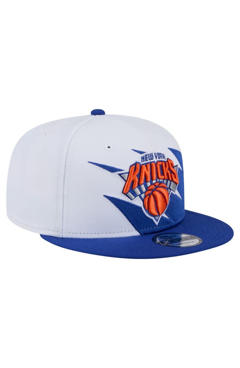 New Era Youth New Era White New York Knicks Jagged 9FIFTY Snapback Hat, Alternate, color, 