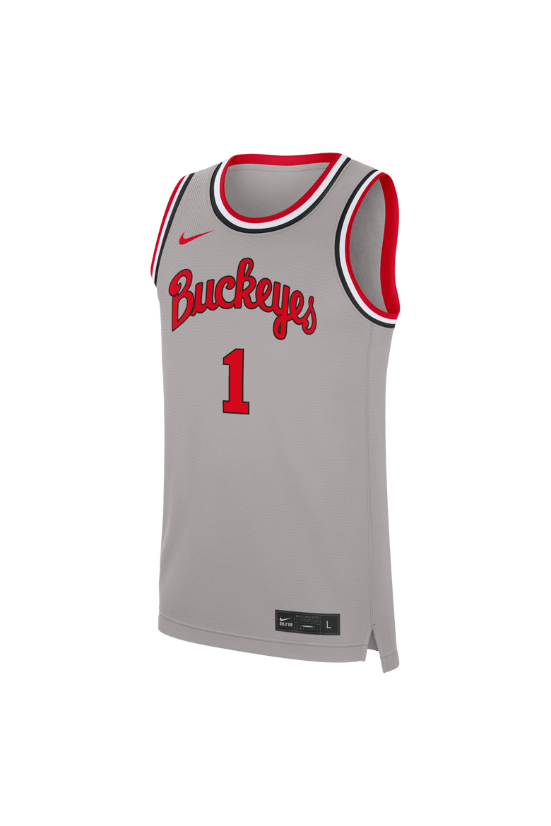 Men's Nike #1 Gray Ohio State Buckeyes Alternate Replica Basketball Jersey, Alternate, color, Gray