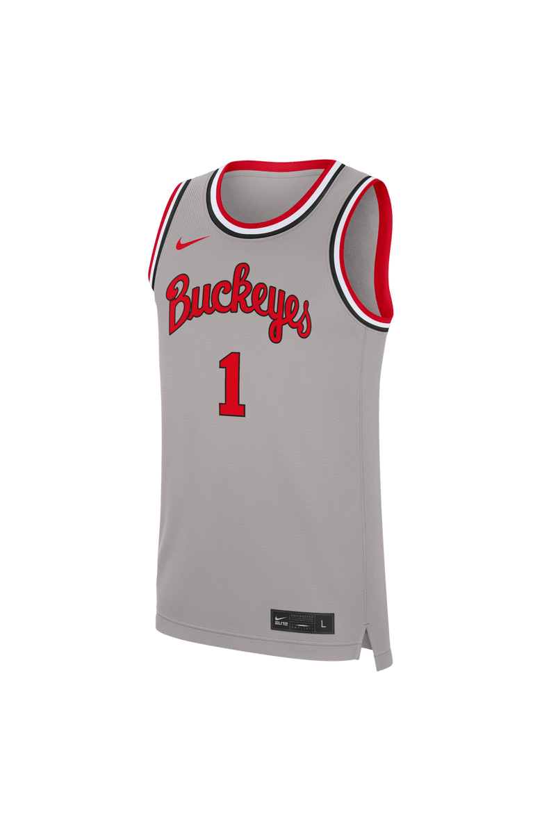 Nike Men's Nike #1 Gray Ohio State Buckeyes Alternate Replica Basketball Jersey, Alternate, color, Gray