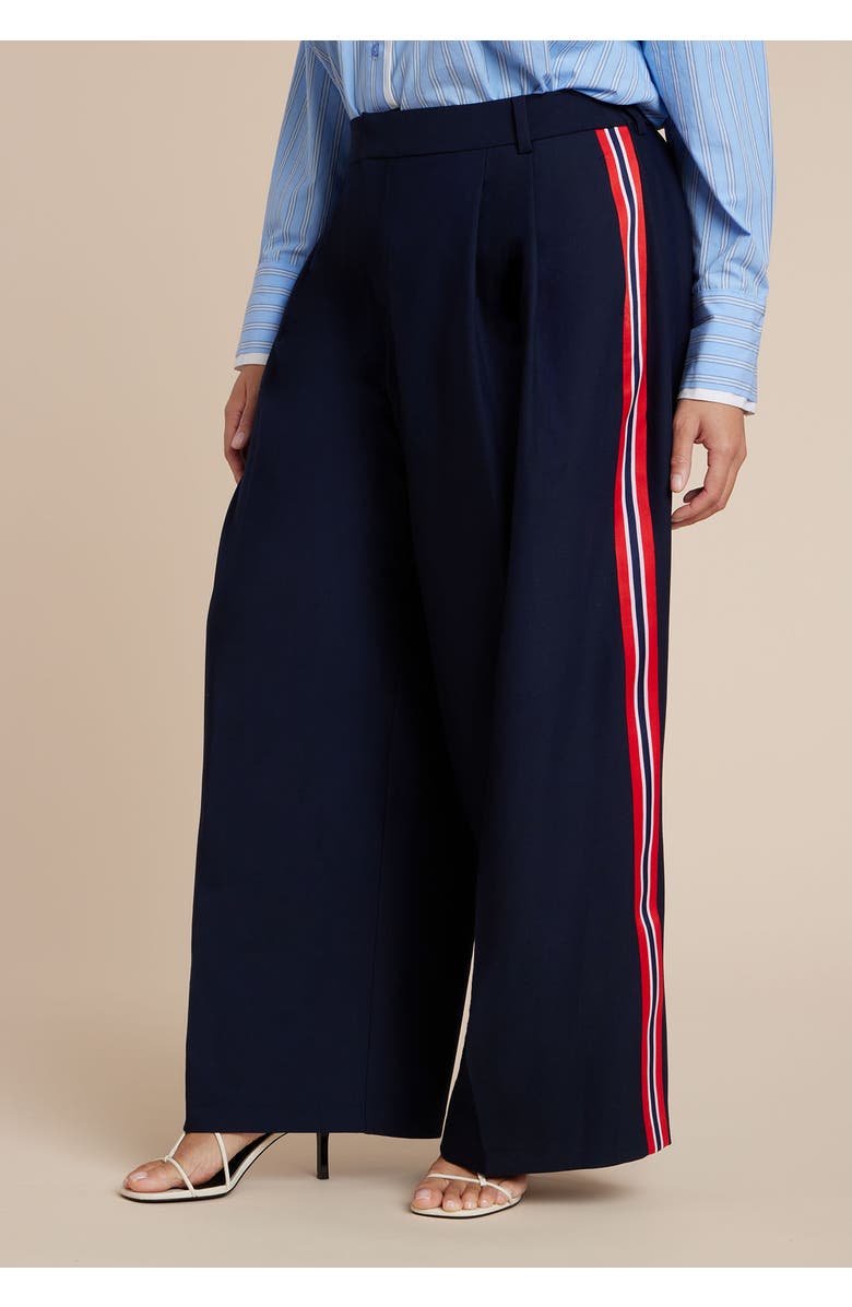 ELOQUII Side Stripe Trouser, Alternate, color, Navy