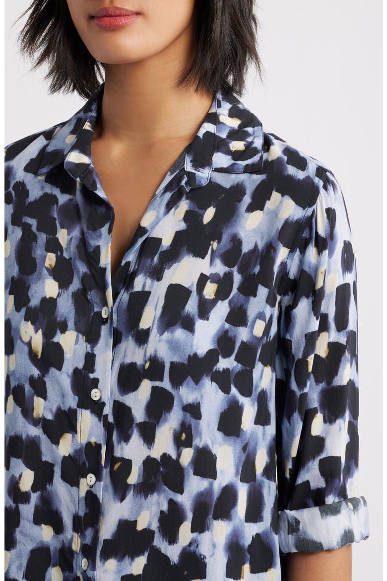 Classic Button-Up Shirt, Alternate, color, INDIGO LIGHTS