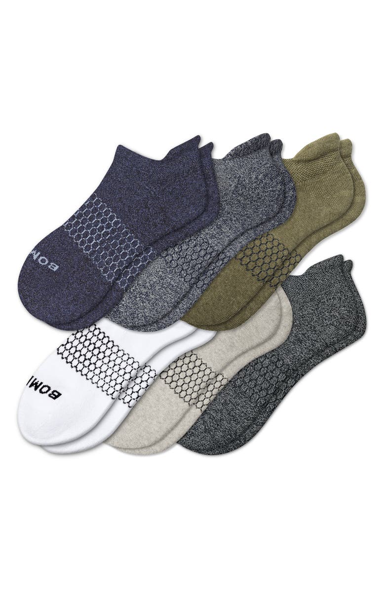 Bombas Marled Assorted 6-Pack Ankle Socks, Main, color, 