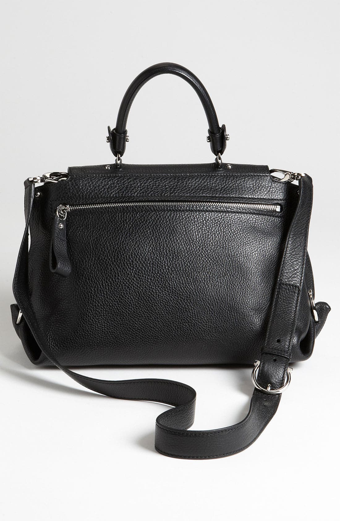 Salvatore Ferragamo 'Mediterraneo Sofia' Satchel, Alternate, color, NERO