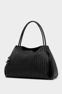Katie Loxton Nova Hand Woven Large Shoulder Bag in Black