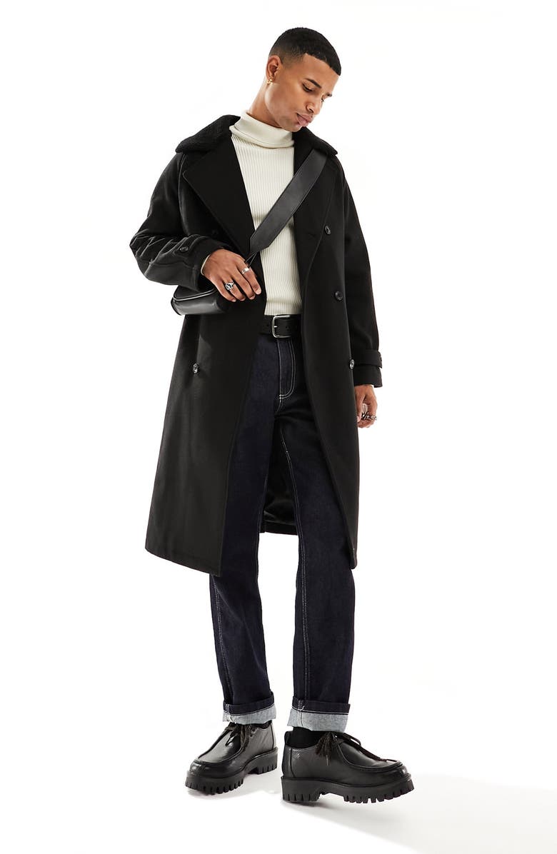 ASOS DESIGN Double Breasted Oversize Trench Coat, Main, color, 
