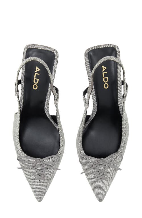 Aldo Stevvie Slingback Pointed Toe Pump In Dark Grey