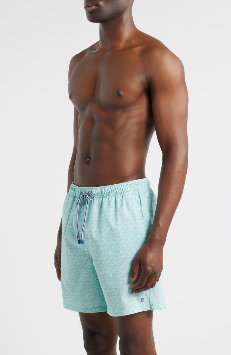 Peter Millar Tide Lines Swim Trunks, Alternate, color, Rainforest