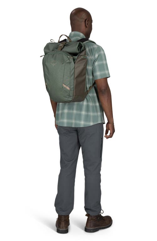 Osprey Transporter 30-liter Roll Top Backpack In Pine Leaf/earl Grey