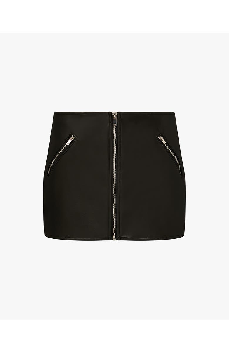 WeWoreWhat Vegan Leather Mini Skirt, Alternate, color, 