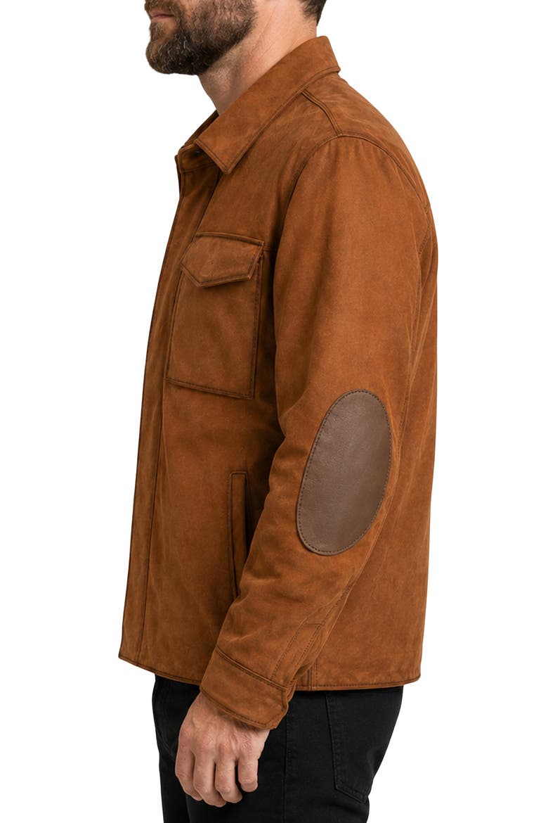 Leather Shacket, Alternate, color, LIGHT BROWN