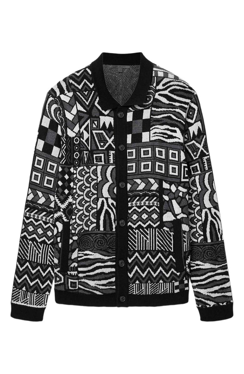 John Varvatos Simone Jacquard Cardigan, Alternate, color,